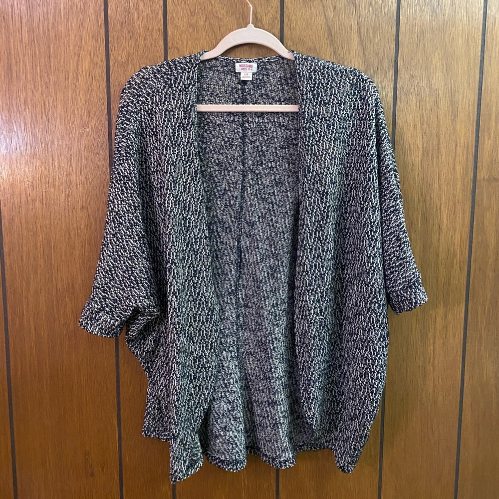 Mossimo Black/Cream Cardigan Size L